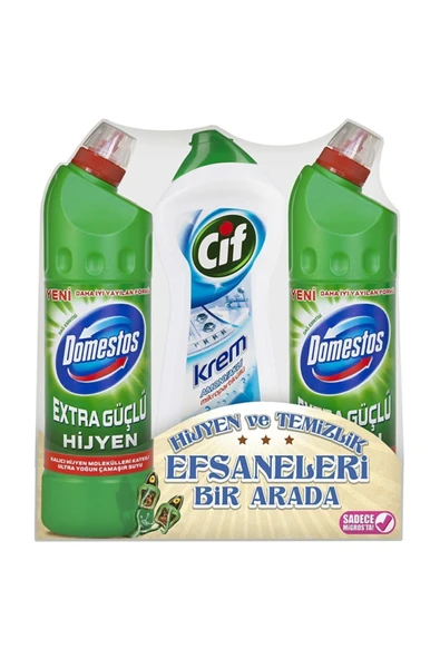 Çamaşır Suyu Dağ Esintisi 2x810g + Cif Krem