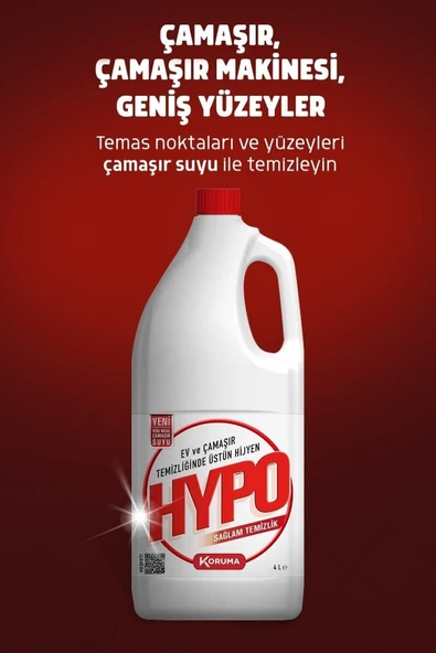 Hypo Çamaşır Suyu 4000 Ml - 4`lü Paket - Resim 3