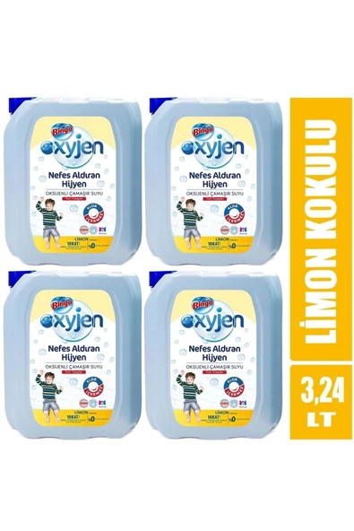 Çamaşır Suyu 3240ml Oksijenli Limon Kokulu (4 Lü Set) - 2