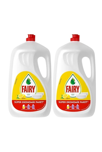 Fairy 5200 ml ( 2 X 2600 Ml) Limon Sıvı Bulaşık Deterjanı - Resim 2