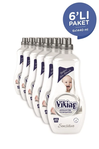 Konsantre Çamaşır Yumuşatıcısı Sensitive 1440 ml 6 Adet - 2