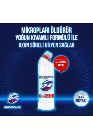 Yoğun Kıvamlı Çamaşır Suyu Kar Beyazı Maksimum Hijyen 750 ml 6 Adet - 3