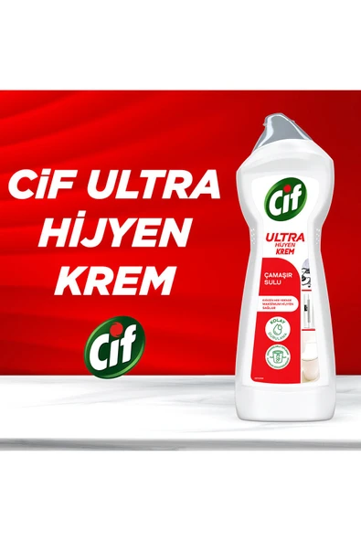 Krem Yüzey Temizleyici Çamaşır Suyu Katkılı Ultra Hijyen 675 ml 4 Adet - 3