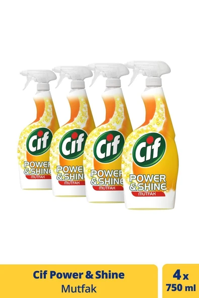 Power & Shine Mutfak Sprey 750 ml - 4'lü Paket - Resim 2