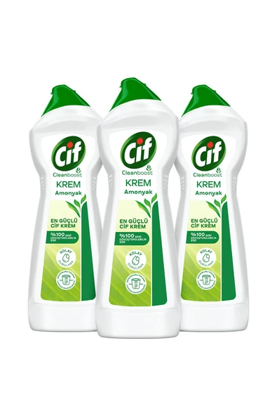 Krem Yüzey Temizleyici Amonyaklı Klor Boya Fosfat Paraben Içermez 750 ml 3 Adet - 2