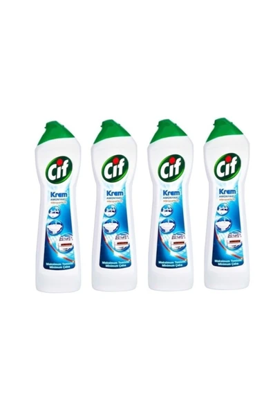 Krem Amonyaklı Yüzey Temizleyici 500 ml 4 Lü