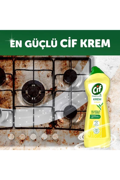 Krem Yüzey Temizleyici Limon Kokulu Klor Boya Fosfat Paraben Içermez 750 Ml 4 Adet - 3