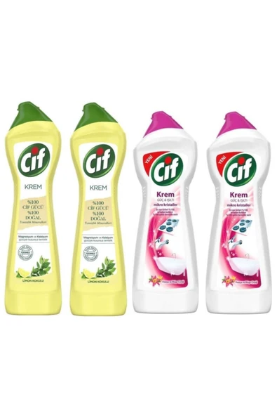 Krem Müge Çiçeği Frezya Ve Limon Kokulu 500 ml 4lü Set