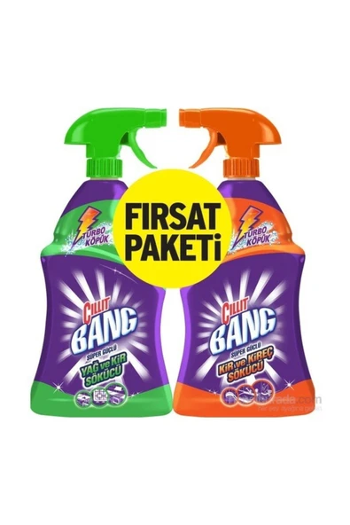 Cıllıt Bang Yağ Ve Kir Sökücü + Kir Ve Kireç Sökücü 750 ml+ 750 ml