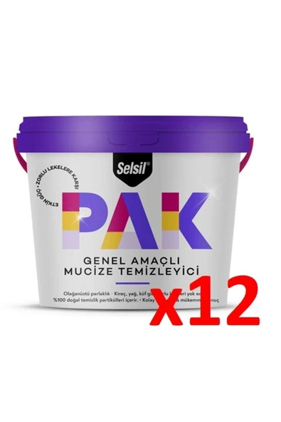 Pak Genel Amaçlı Mucize Temizleyici 500 Gr. X12 Adet