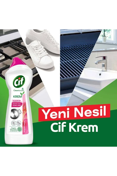 Krem Yüzey Temizleyici Frezya Ve Müge Çiçeği Klor Boya Fosfat Paraben Içermez 750ml 4adet - Resim 3