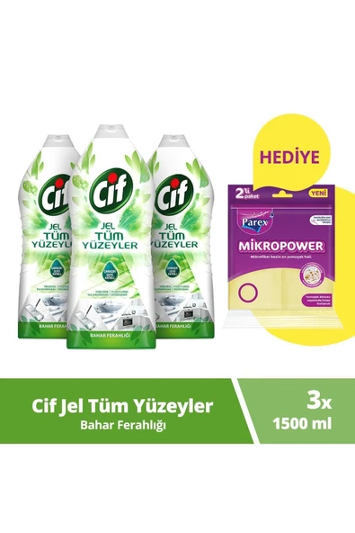 Cıf Tum Yuzeyler Jel Bahar Ferahl 1500ml - 3'lü Paket ürün görseli 1