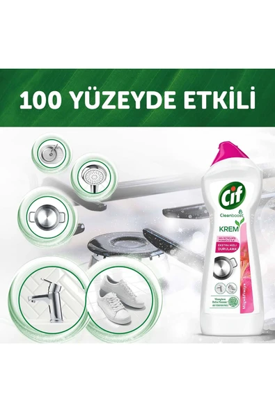 Krem Yüzey Temizleyici Frezya Ve Müge Çiçeği Klor Boya Fosfat Paraben Içermez 750ml 4adet - Resim 6