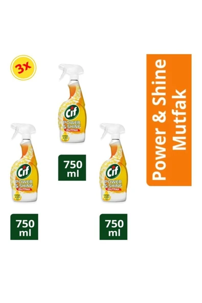 Power Shine Mutfak Ultra Yağ Çözücü Sprey 750 ml 3 Adet - 2