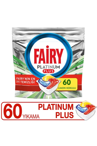 Fairy Platinum Plus Bulaşık Makinesi Deterjanı Tablet 60 Lı ürün görseli 1