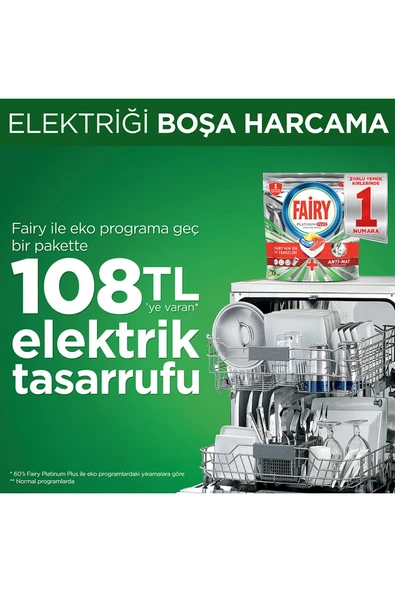 Fairy Platinum Plus Bulaşık Makinesi Deterjanı Tablet 60 Lı - Resim 3