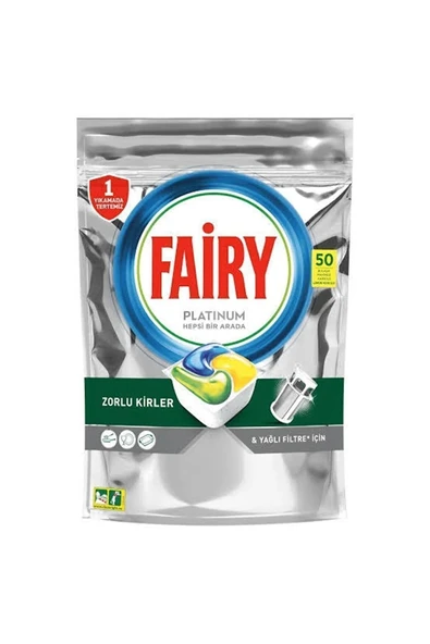 Fairy Platinum 50'li Yıkama Bulaşık Makinesi Deterjanı Tablet - Resim 2