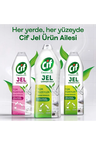 Tüm Yüzeyler Için Jel Yüzey Temizleyici Leke Çıkarıcı, Yağ Çözücü Bahar Ferahlığı 750 Mlx4 - 7