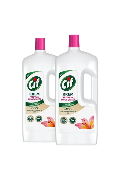 Krem Yüzey Temizleyici Mutfak Ve Banyo Için Frezya Ve Müge Çiçeği Kokulu 1500 ml 2 Adet - 2