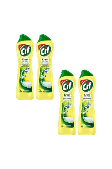 Krem Temizleyici Limon Kokulu 500 ml 4'lü Set