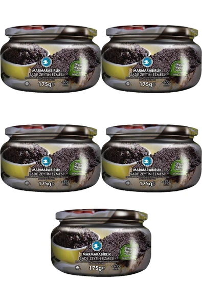 Siyah Sade Ezme Zeytin 175 gr Cam X 5'li Paket