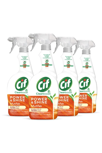 Sprey Temizleyici Power Ve Shine Mutfak Zorlu Yağları %100 Çözer 750ml 4adet - Resim 2