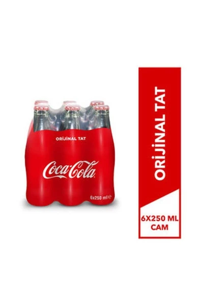 Coca Cola Şişe 250 ml 6x250 ml ürün görseli 1