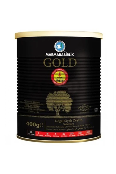 Gold Siyah Zeytin 400 gr (teneke)  6'lı Koli
