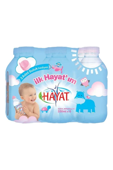 hayat bebek suyu Doğal Mineralli Bebek Suyu 6x330 Ml