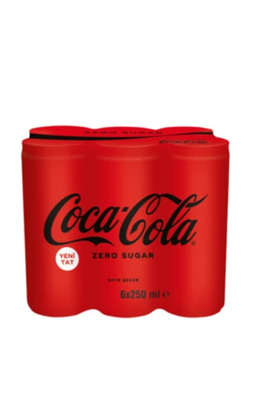 Coca Cola Sekersiz Kutu 6x250 ml ürün görseli 1