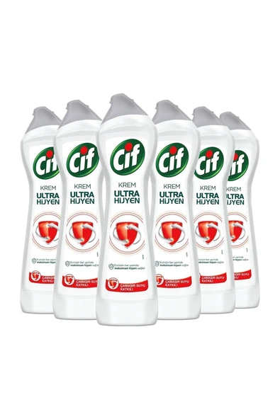 Krem Yüzey Temizleyici Çamaşır Suyu Katkılı Ultra Hijyen 450 ml 6adet - Resim 2