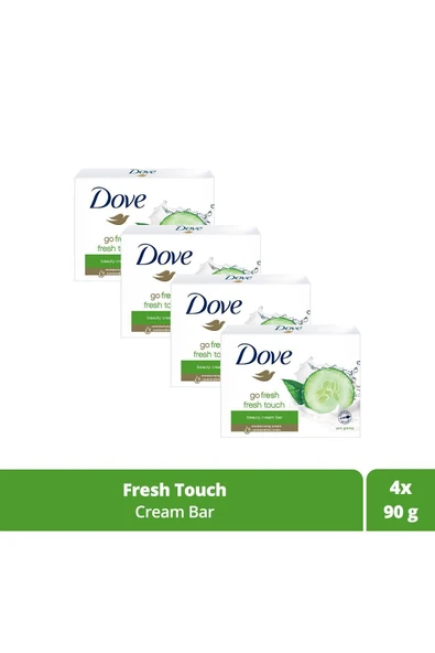 Beauty Cream Bar Katı Güzellik Sabunu Fresh Touch Nemlendirici Etkili 90 G X4 Adet