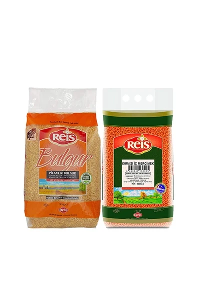 Reis Kırmızı Mercimek Ve Pilavlık Bulgur 5 Kg