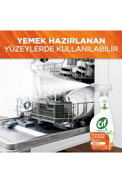 Sprey Temizleyici Power Ve Shine Mutfak Zorlu Yağları %100 Çözer 750ml 4adet - Resim 5
