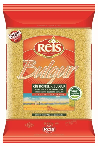 Reis Çiğ köftelik Bulgur 1 kg