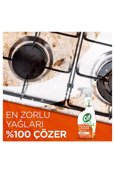 Sprey Temizleyici Power Ve Shine Mutfak Zorlu Yağları %100 Çözer 750ml 4adet - Resim 4