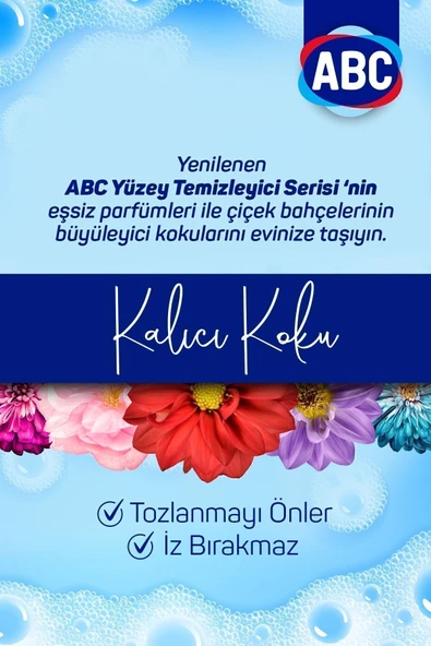 ABC Yüzey Temizleyici Büyülü Bahçe + Bahar Tutkusu + Mor Çiçekler + Pembe Buket 2500ml 4'lü Set - Resim 2