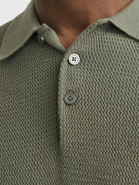 Jack Jones Cooper Knıt Triko Polo Yaka Erkek Tişört 12271483 - 3
