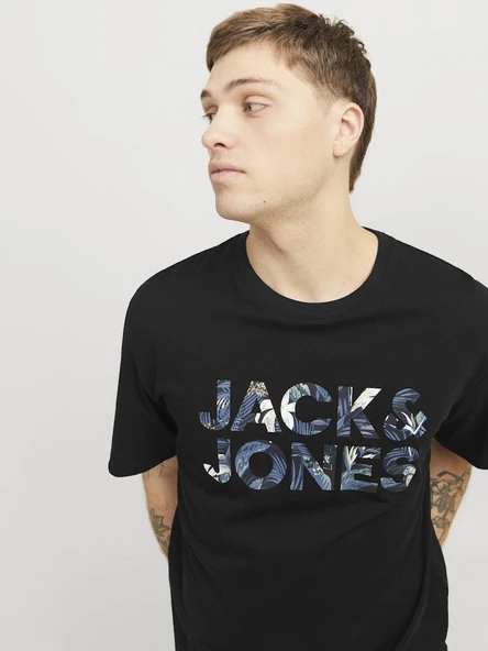 Jack Jones Ebran Logo Erkek Tişört 12268127 - 5