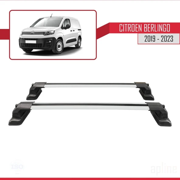 Citroen Berlingo 2019-2023 Arası ile Uyumlu ACE-3 Ara Atkı Tavan Barı Siyah (2 Adet) - 2