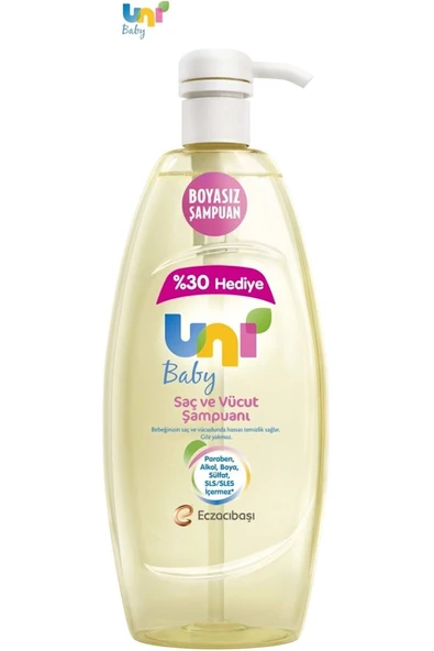 Uni baby Şampuan Boyasız Pompalı Bebekler İçin 3'lü Set 900 ml - 2