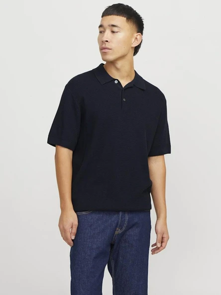Jack Jones Cooper Knıt Triko Polo Yaka Erkek Tişört 12271483 - 2