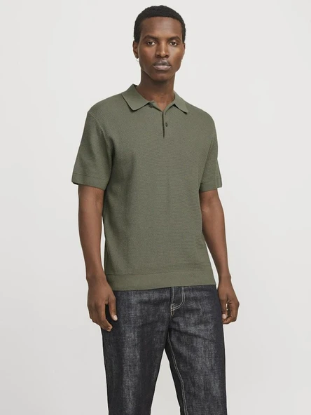 Jack Jones Cooper Knıt Triko Polo Yaka Erkek Tişört 12271483 - 5