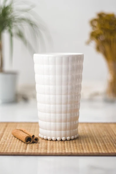 Allegra Beyaz Bardak - 750 ml Tekli Akrilik Malzeme - Cam Değildir Kırılmaya Dayanıklı - 1