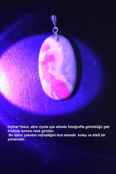 Ruby In Fuchsite Yakutlu Fuksit Kolye Ucu Gümüş Malzemeli 510-4 - 2