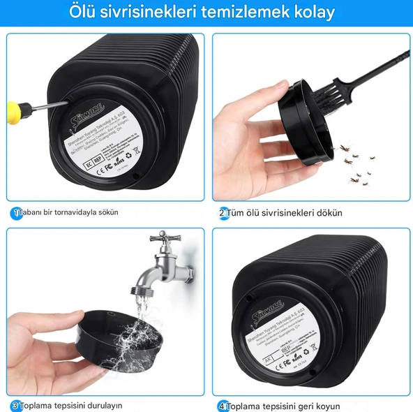 Sivrisinek Engelleyici Kesin Çözüm Haşere Yok Edici Gece Lambası Otel Odası Ofis Ev Dükkan Kurtarma - 5