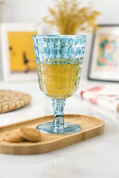Allegra Aquamarin 6’lı Kadeh Bardak Seti 750 ml Akrilik Malzeme - Cam Değildir Kırılmaya Dayanıklı - 1