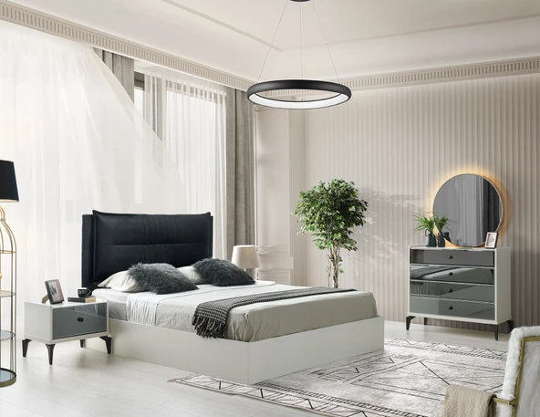 KİEV MDF BAZALI YATAK ODASI TAKIMI - Resim 2