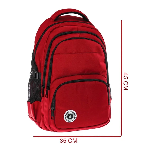 Sazio Pop Cool Kaplan 4 Bölmeli Okul Sırt Çantası Bordo(161959) - 2