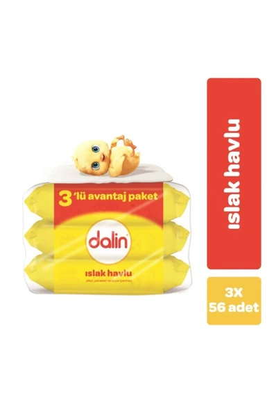 Dalin Klasik 3'lü Islak Havlu 3x56 Adet - 2
